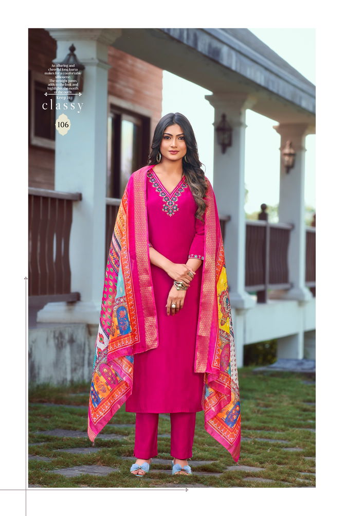 Noorie Vol 03 By Ossm Viscose Roman Silk Embroidery Kurtis With Bottom Dupatta Wholesale Price In Surat